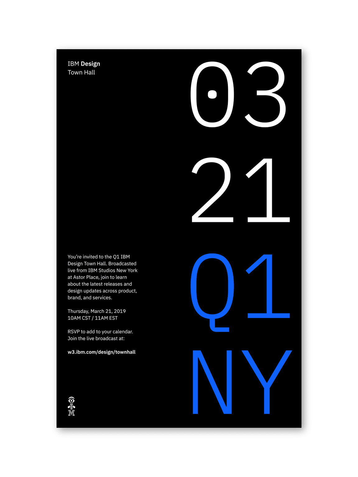 IBM Design Town Hall poster IBM Design Town Hall poster